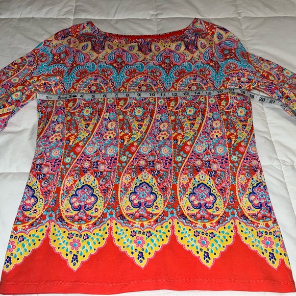 Talbots size medium three-quarter sleeve shirt top - Picture 4 of 4